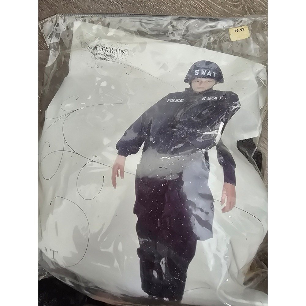 Underwraps Kids SWAT Team Police Officer Costume Set Black Medium